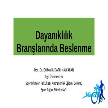 Dayanıklılık Branşlarında Beslenme
