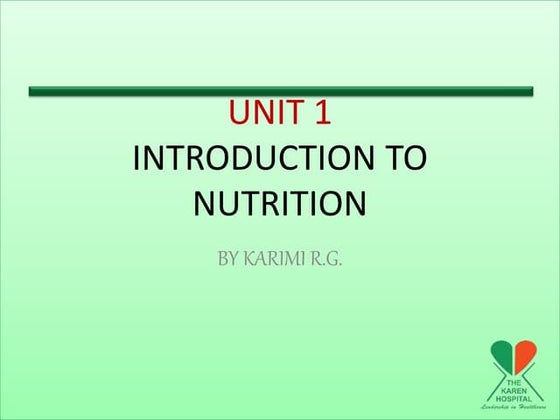 Nutrition and dietetics | PPT