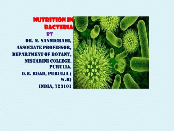 Photosynthesis in bacteria and its types | PPT