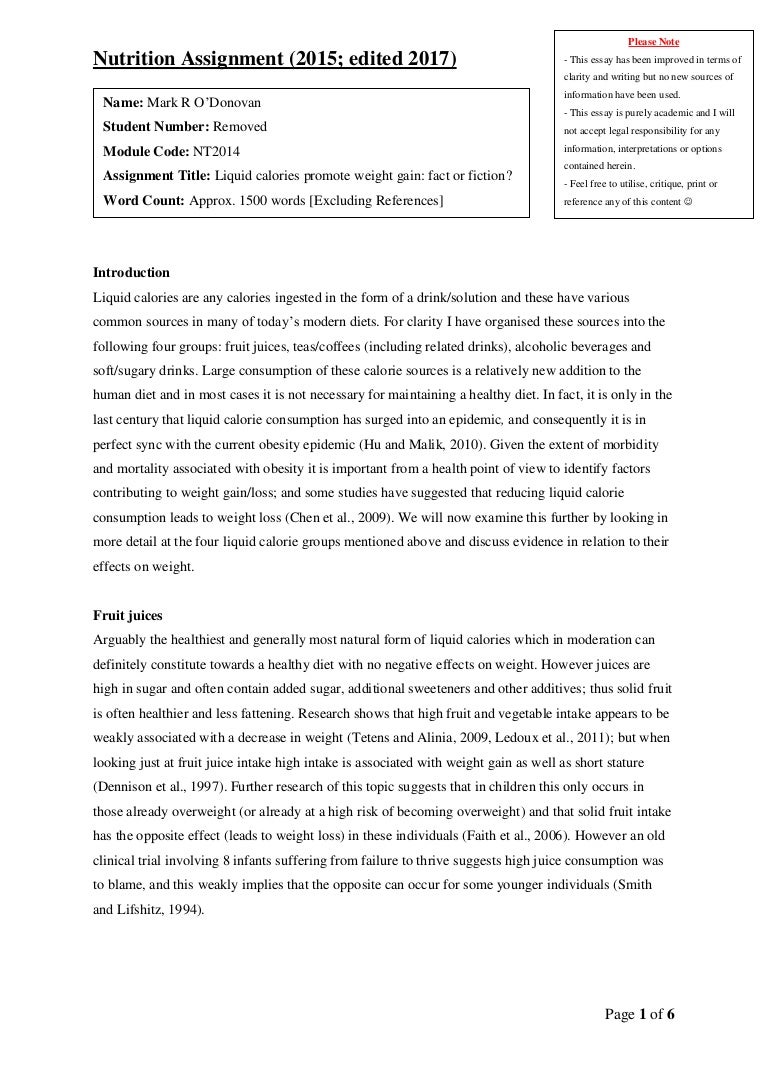 Liquid calories promote weight gain fact or fiction?