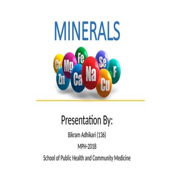 Human nutrition importance and need ofminerals-