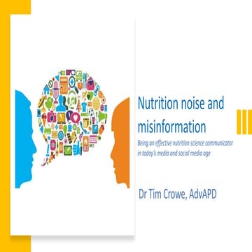 Nutrition noise and misinformation  in today’s media and social media age