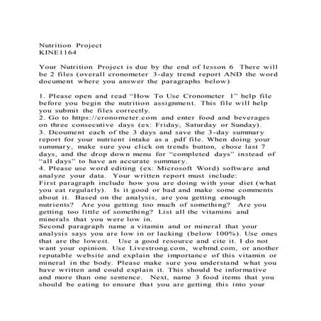 Dietary Analysis Project Instructions These instructions sho.docx