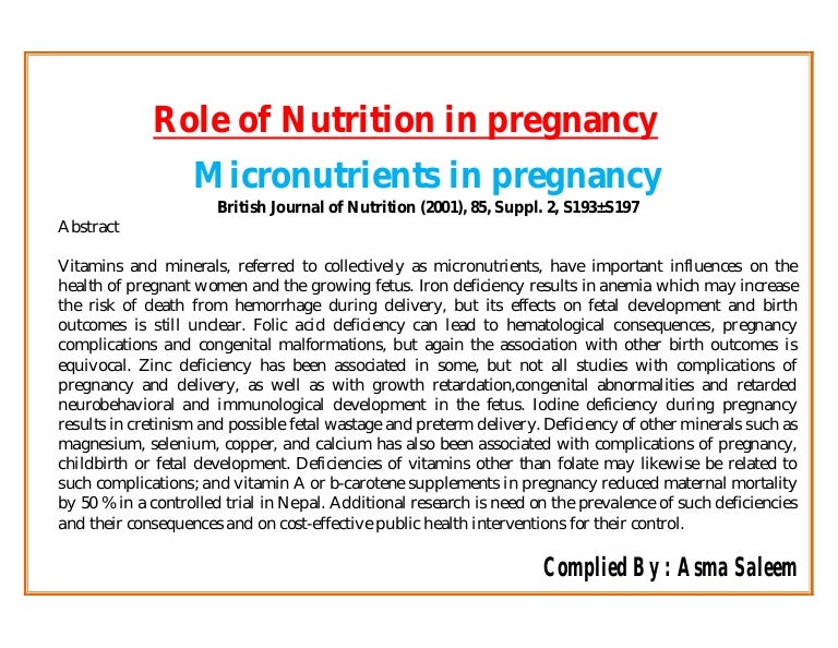 Nutrition references
