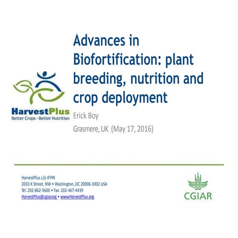 Nutrition research of biofortified crops an update