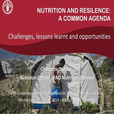 Nutrition and Resilience: A Common Agenda