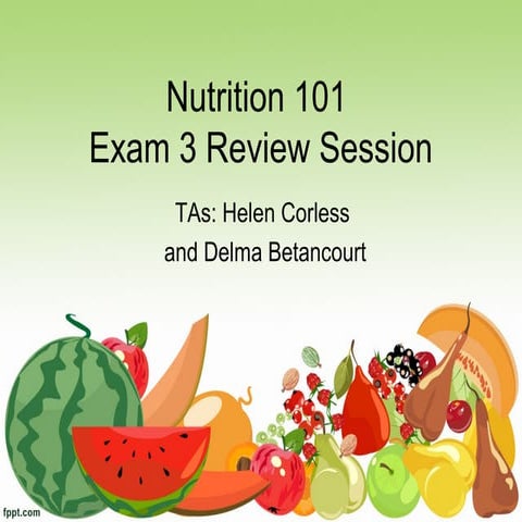 Nutrition review exam3