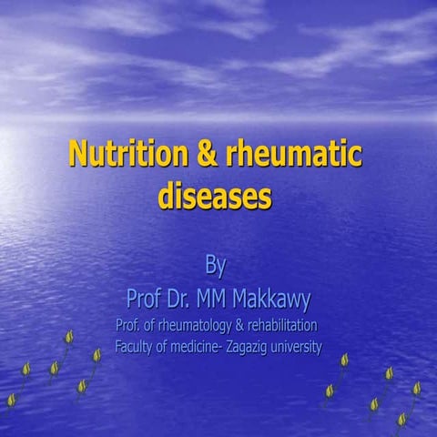 Nutrition & rheumatic diseases