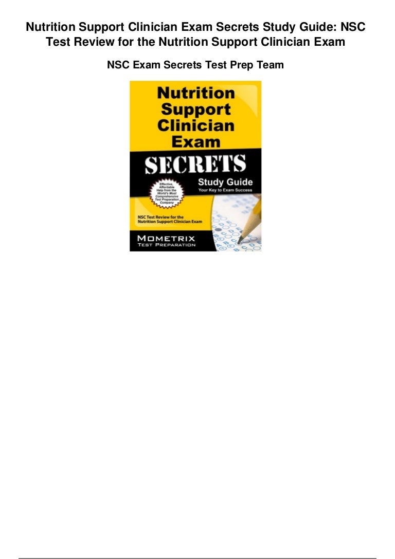 Nutrition Support Clinician Exam Secrets Study Guide Nsc