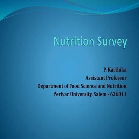 Nutrition survey