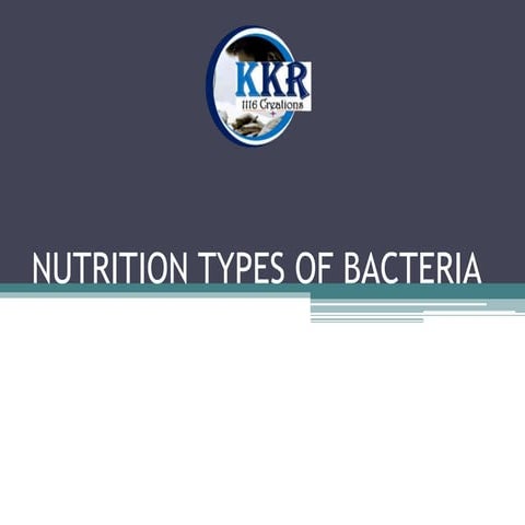Nutrition types of bacteria