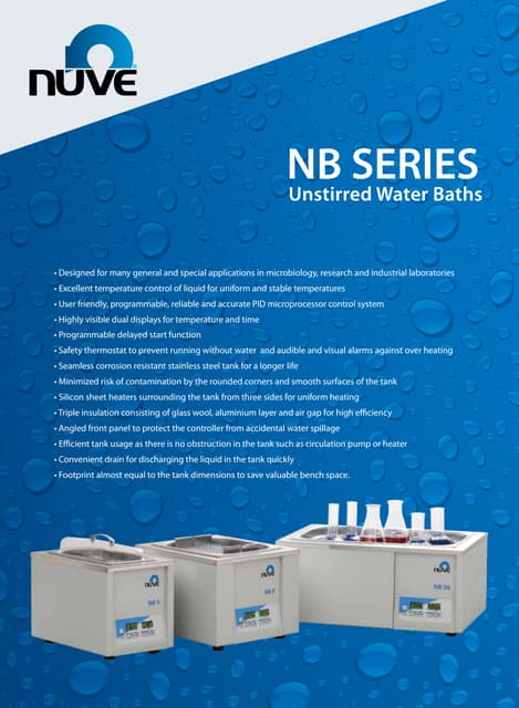 Nuve nb 5 9-20 unstirred water bath brochure-1