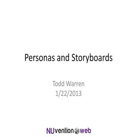 Northwestern NUvention web storyboard and personas 1 22-2013
