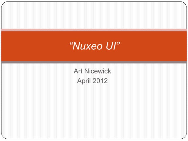User Interface Patterns and Nuxeo
