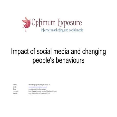 NuxUK: Social Media & the Impact on People's Behaviour