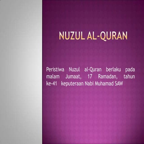 Nuzul al quran power point