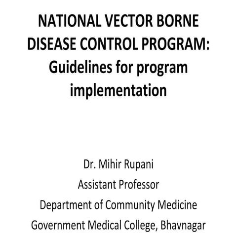 NVBDCP National Vector Borne Disease Control Program