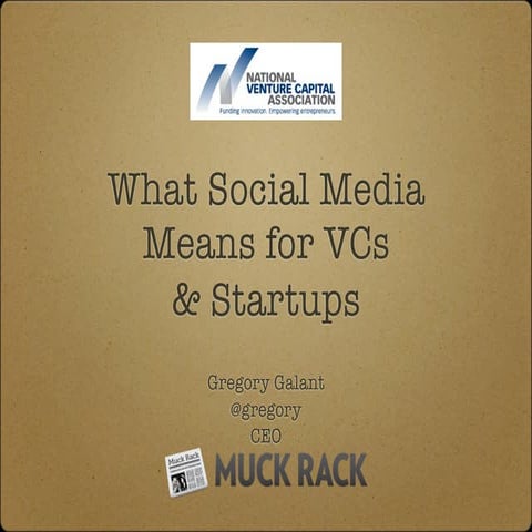 What social media means for Venture Capitalists and Startups (NVCA)