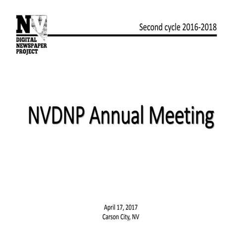 NVDNP Annual Meeting in Carson City, NV