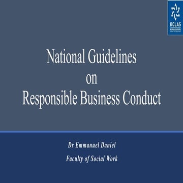 Guidelines for responsible business conduct – due diligence for ...