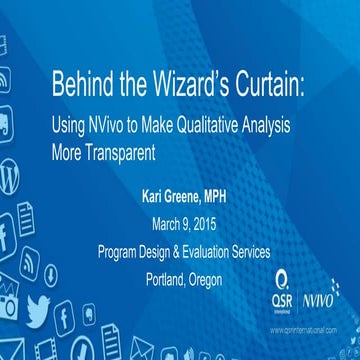 Making qualitative analysis more transparent by using NVivo