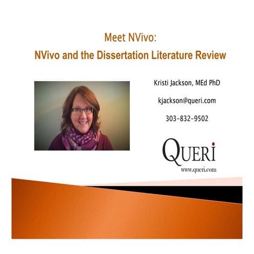 NVivo and the Dissertation Literature Review