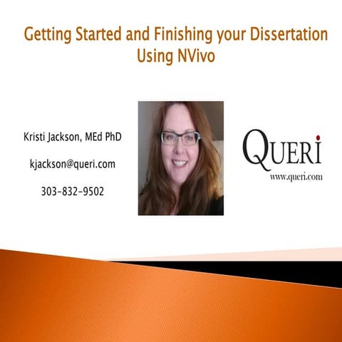 NVivo and your Dissertation Defense