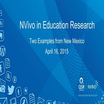 NVivo in educational research two examples from new mexico