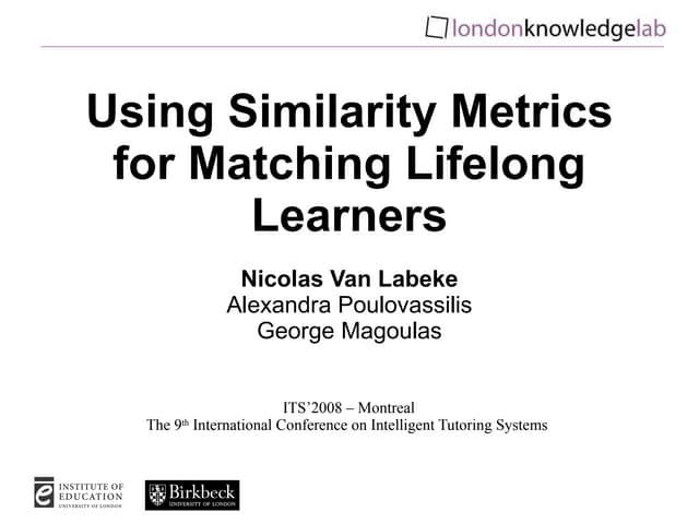 Using Similarity Metrics for Matching Lifelong Learners