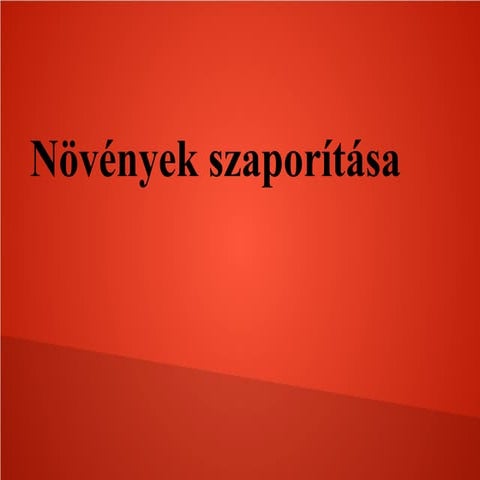 Növények szaporodása