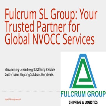NVOCC Services by Fulcrum Group Logistics Service Provider