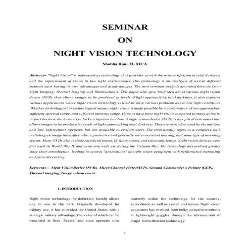 Night Vision Technology