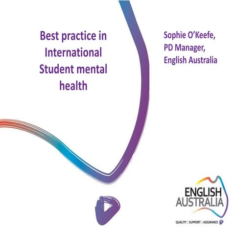 Best practice in international student mental health