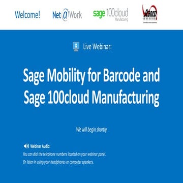 Sage Mobility for Barcode & Sage 100cloud Manufacturing