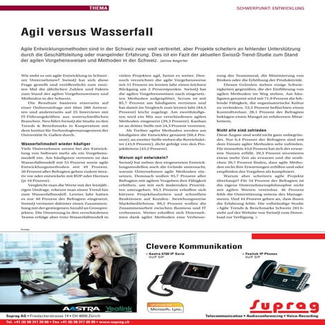 Netzwoche: Agil versus Wasserfall