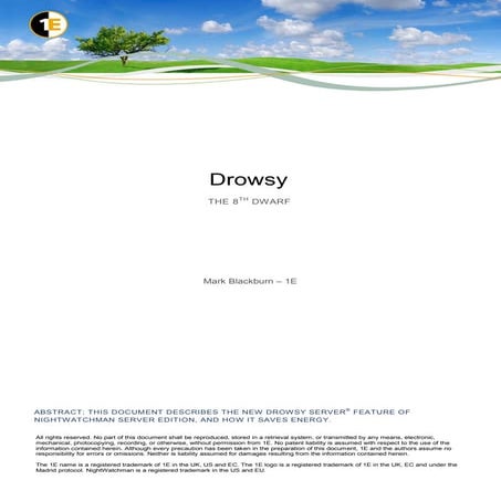 Drowsy - the 8th dwarf