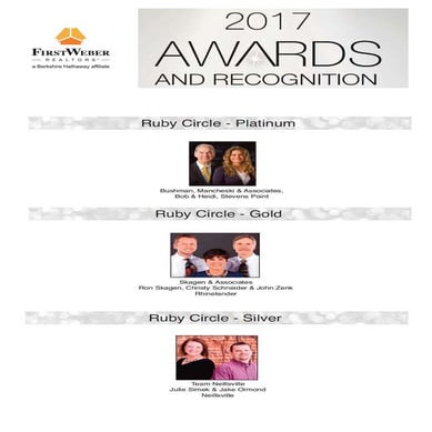 Award Winning First Weber agents - Northwoods/North Central region