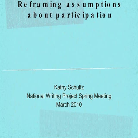 Listening to Silent Voices: Reframing Assumptions About Participation