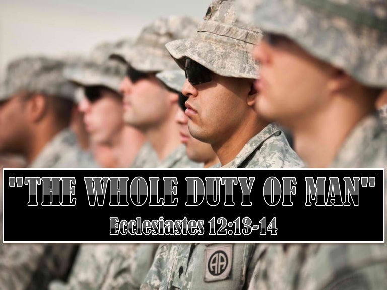 the whole duty of man is to fear god kjv