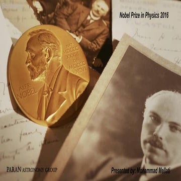 سه فیزیک دان برنده نوبل ۲۰۱۶