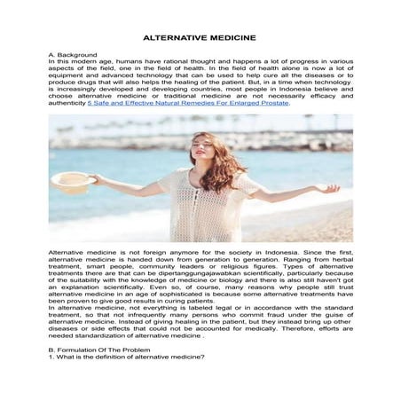 Alternative medicine