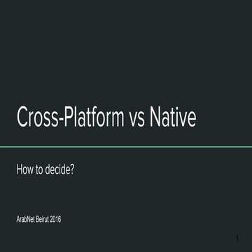 Cross platform or native: how to decide?