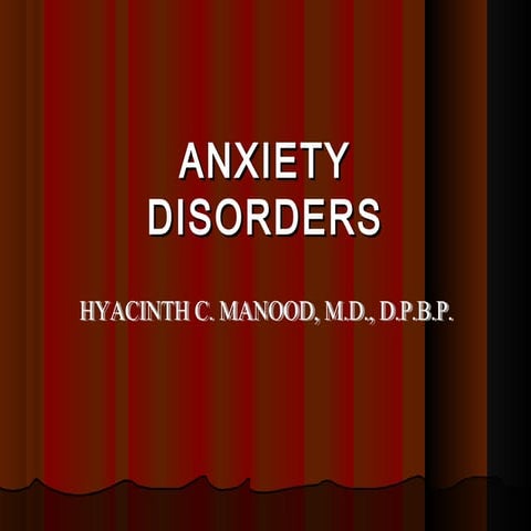 Anxiety disorders, Psych II