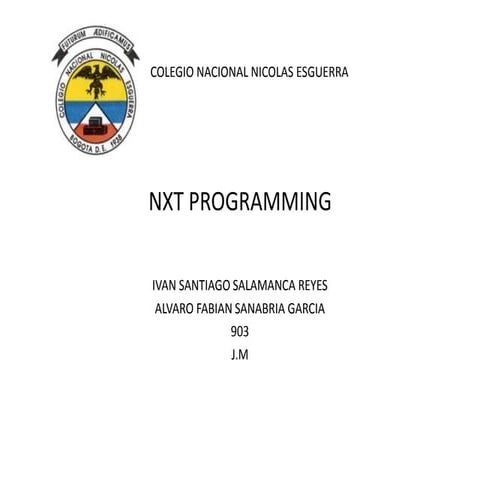 Nxt programming | PPTX