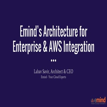 Emind’s Architecture for AWS Integration
