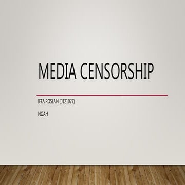 Media censorship