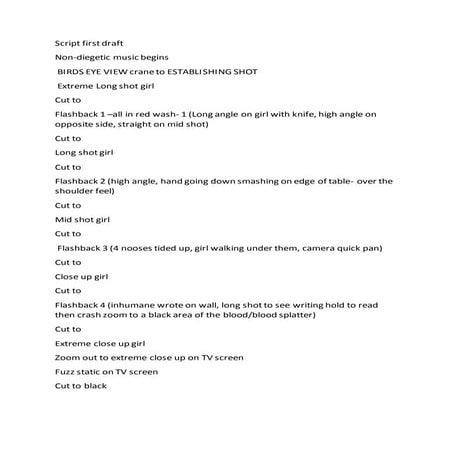 Script first draft 