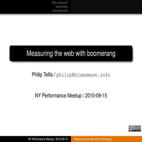 Boomerang @ NY Web Perf meetup