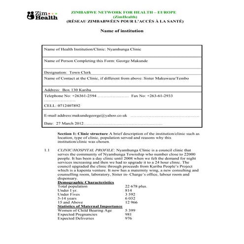 Nyamhunga clinic profile