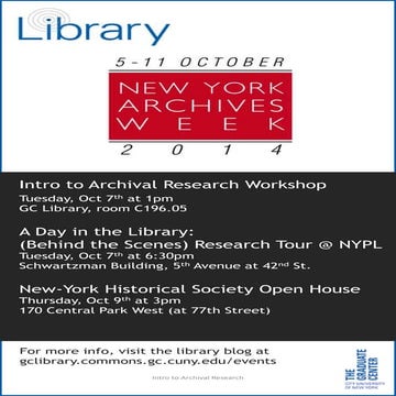 Ny archives week- Into to Archival Research | PPTX